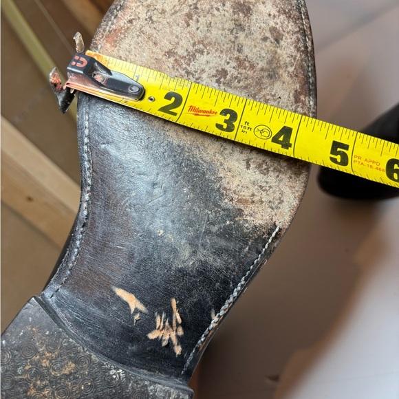 Custom Made Kangaroo Western Boots By Morado Brothers Almond Toe Black Size 12 - Picture 13 of 15